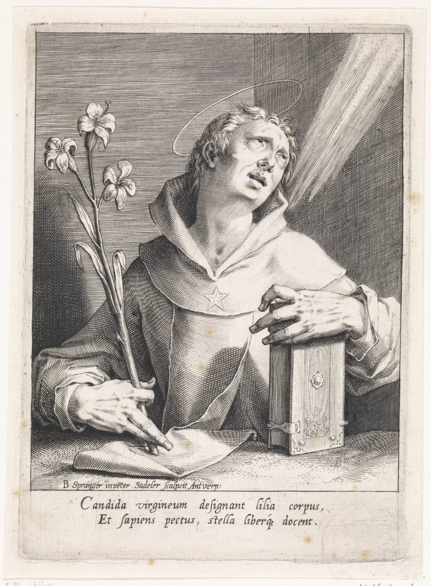 Heilige Dominicus (versie 1) by Unknown, print, 1580-1584