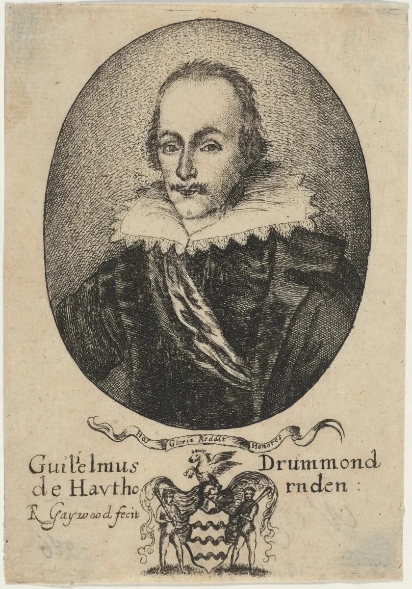 William Drummond of Hawthornden by Robert Gaywood, print, 1600-1710