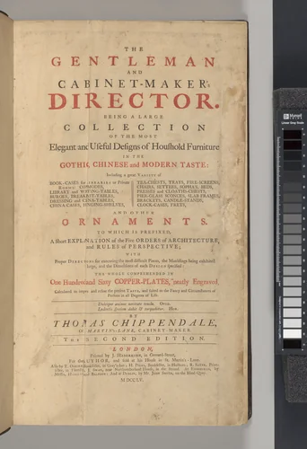 Gentleman and Cabinet-Maker's Director by Thomas Chippendale, book, 1755