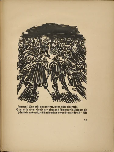 The Child in Glory (Das Kind in der Glorie) (in-text plate, page 73) from Der Findling (The Foundling) by Ernst Barlach, illustrated book, 1922