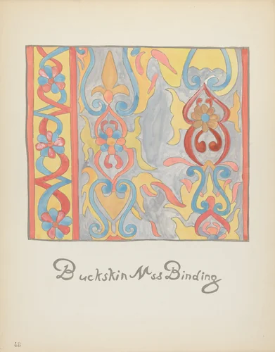 Plate 48: Buckskin Design: From Portfolio "Spanish Colonial Designs of New Mexico" by American 20th Century, index of american design, 1935-1942