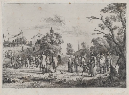 Village Festival by Jean Jacques de Boissieu, print, 1773