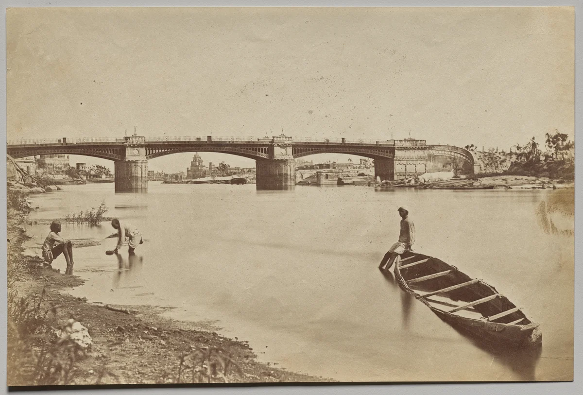 The Iron Bridge by Felice A. Beato, photograph, 1858