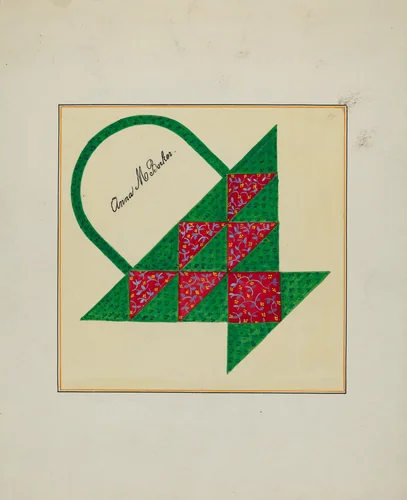 Pieced Autograph Quilt (1 Piece) by Cornelius Christoffels; Margaret Linsley, index of american design, 1936