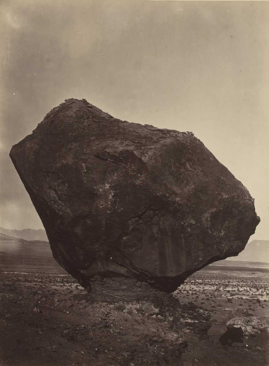 Perched Rock, Rocker Creek, Arizona by Timothy O'Sullivan, William H. Bell, photograph, 1871