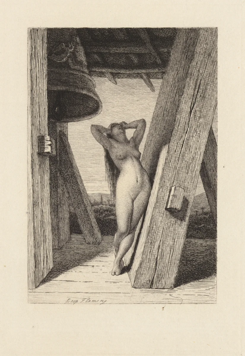 La Vengeance du Philosophe Amoureux, plate 8 from "The Decameron" by Léopold Flameng, print, 1868-1878