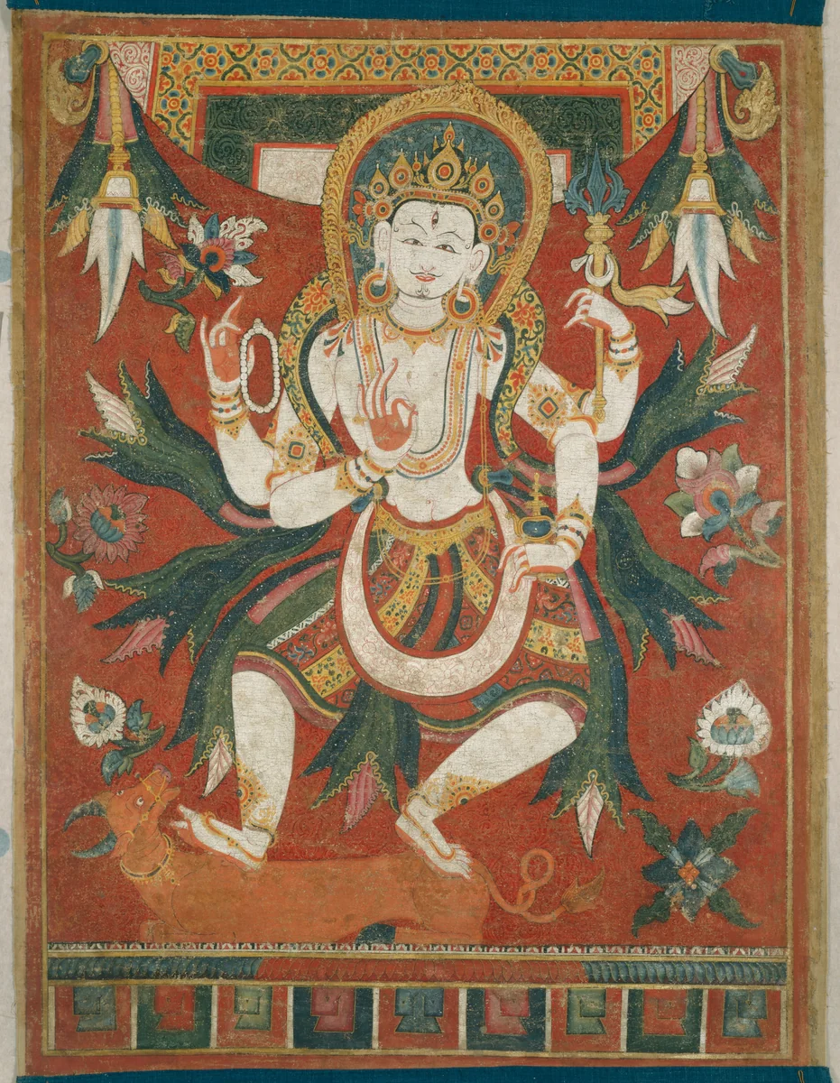 Double-Sided Painted Banner (Paubha) with God Shiva by Nepal, painting, 1501-1700