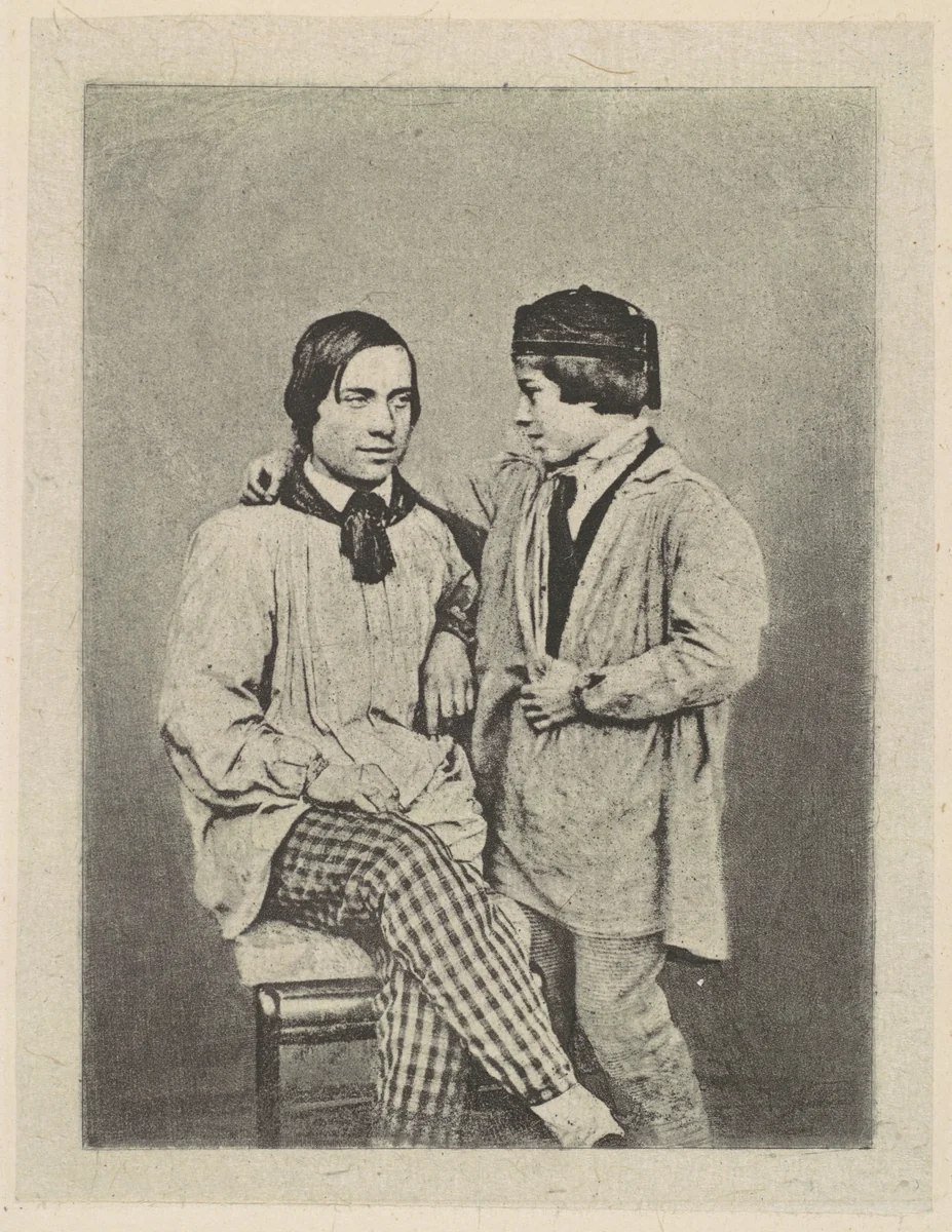 [Man and Boy] by Armand Fizeau, photograph, 1840-1842