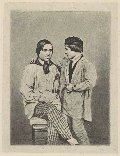 [Man and Boy] by Armand Fizeau, photograph, 1840-1842