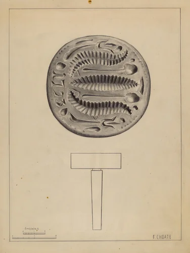 Butter Mold by Florence Choate, index of american design, 1935-1942