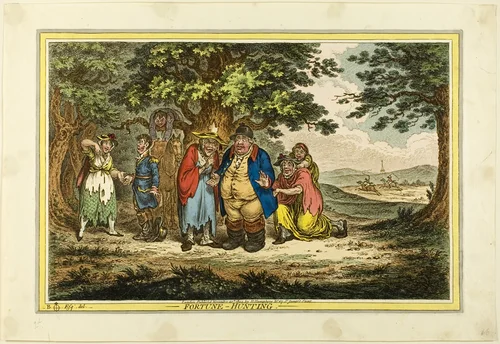Fortune-Hunting by James Gillray, print, 1804