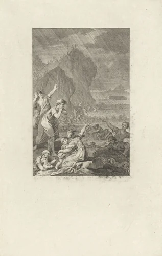Zondvloed by Reinier Vinkeles, print, 1780