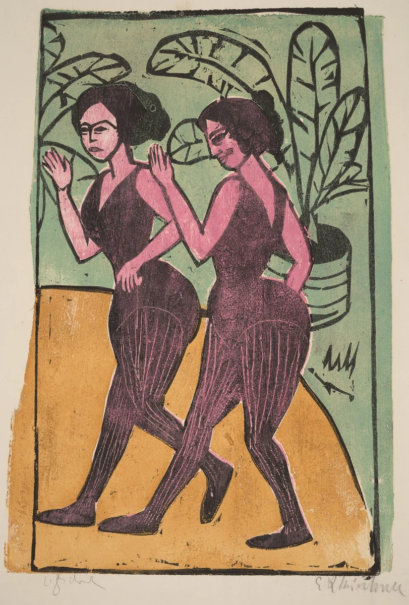 English Step Dancers by Ernst Ludwig Kirchner, print, 1911