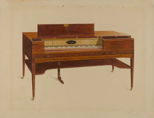 Piano Forte by Ferdinand Cartier, index of american design, 1936