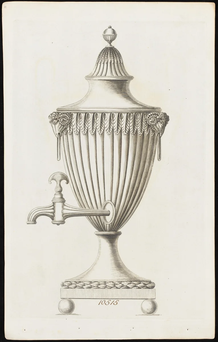 Hot Water Urn by Matthew Boulton, print, 1785-1795