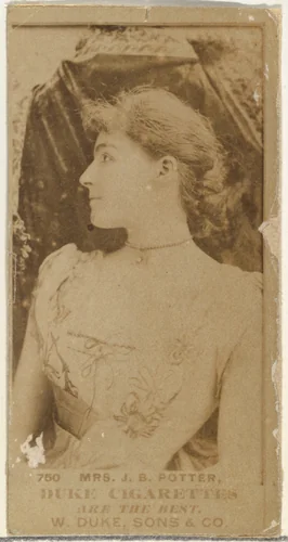 Card Number 750, Mrs. James Brown Potter, from the Actors and Actresses series (N145-7) issued by Duke Sons & Co. to promote Duke Cigarettes by W. Duke, Sons & Co., photograph, 1880-1889