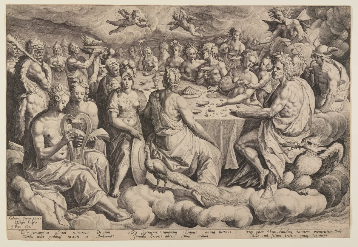 Banquet of the Gods by Jacques de Gheyn II, print, 1589