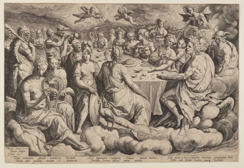Banquet of the Gods by Jacques de Gheyn II, print, 1589