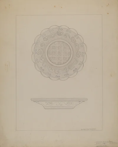 Sandwich Glass by Marie Famularo, index of american design, 1936