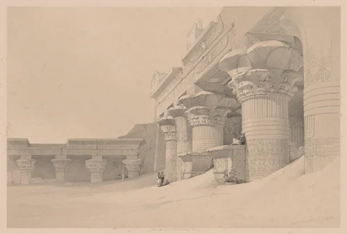 Egypt and Nubia: Volume I - No. 10, Edfou by Louis Haghe, print, 1838