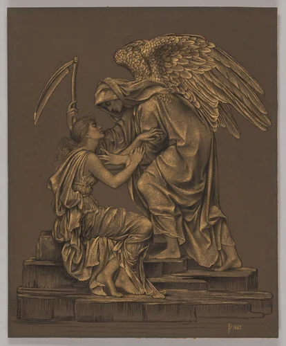 The Angel of Death by Evelyn De Morgan, drawing, 1885