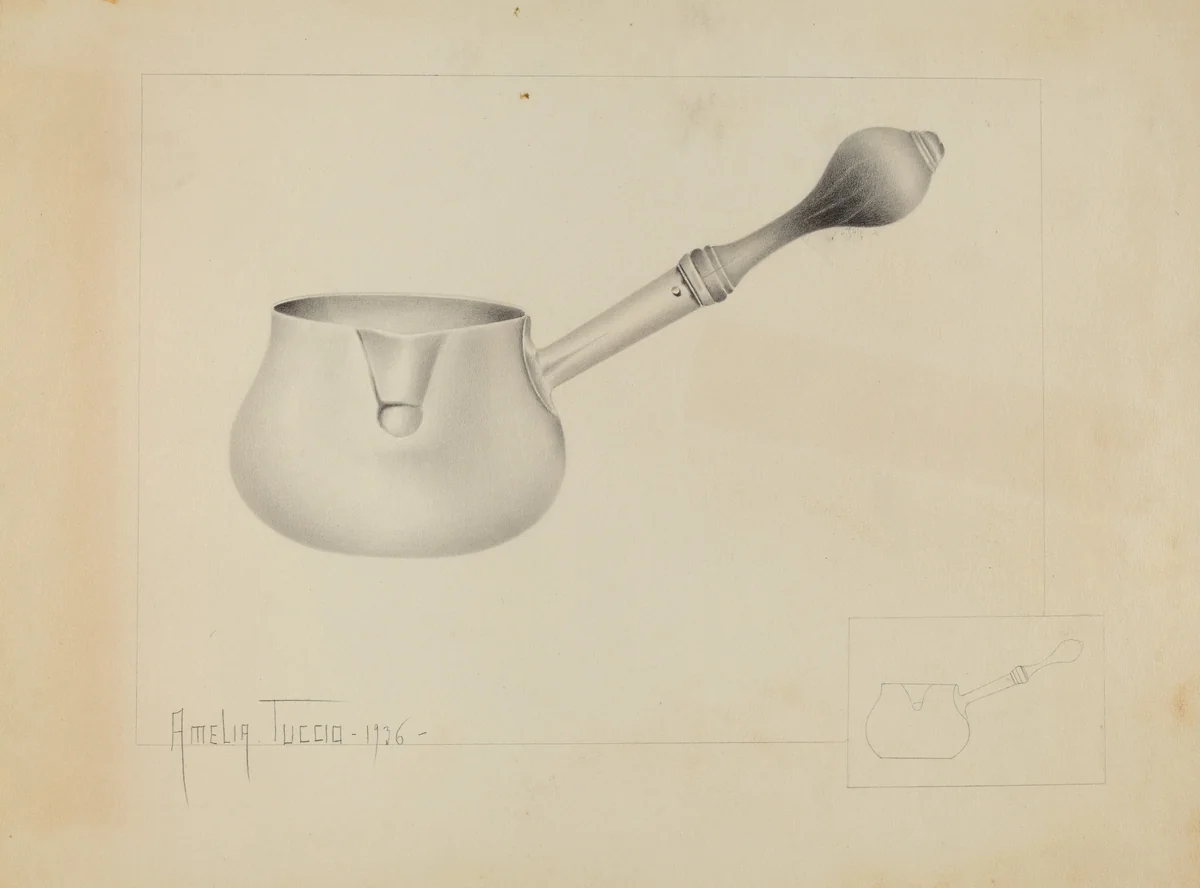 Silver Pipkin by Amelia Tuccio, index of american design, 1936