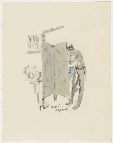 Duplicate of plate (page 203) from Mille Regrets (A Thousand Regrets) by Christian Bérard, illustrated book, 1947