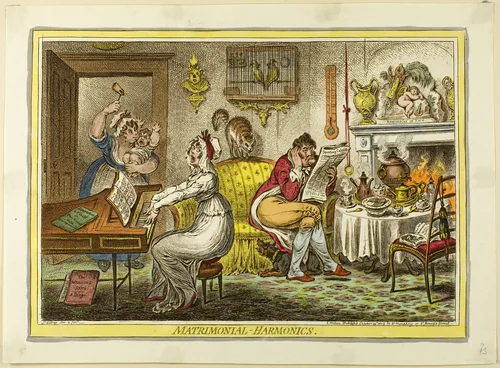 Matrimonial-Harmonics by James Gillray, print, 1805