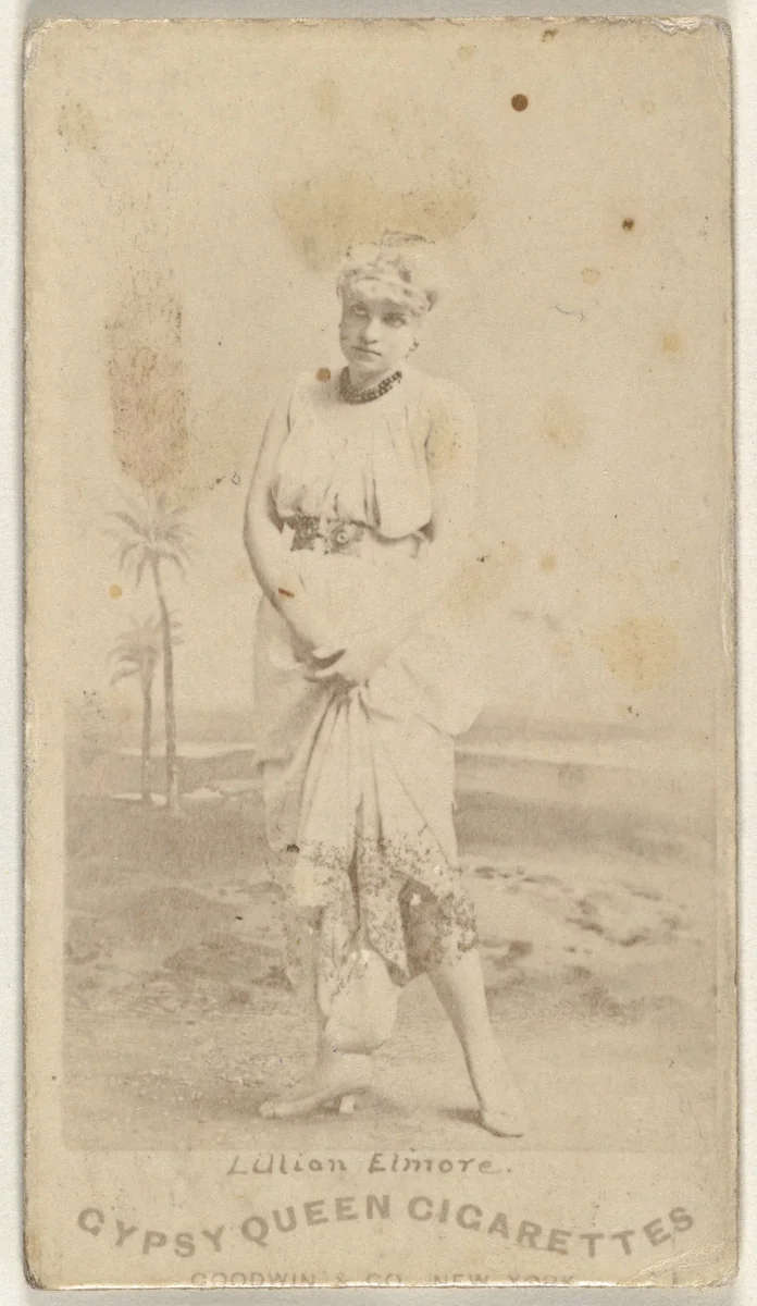 Lillian Elmore, from the Actors and Actresses series (N171) for Gypsy Queen Cigarettes by Goodwin & Company, photograph, 1886-1890