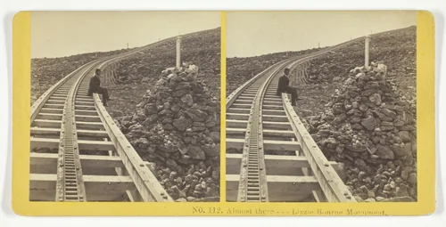 Almost there --- Lizzie Bourne Monument by Kilburn Brothers, photograph, 1855-1875
