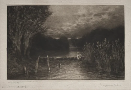 Grayling Fishing by Francis Seymour-Haden, print, 1897