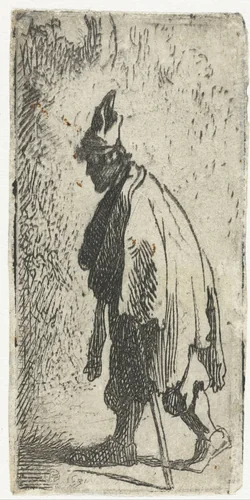 Bedelaar met een stok by anonymous, print, 1631