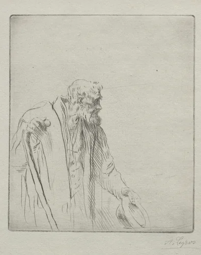 A Beggar by Alphonse Legros, print, 1857-1911
