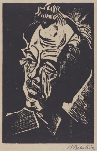 Dr. Edwin Finlay-Freundlich by Max Pechstein, print, 1918