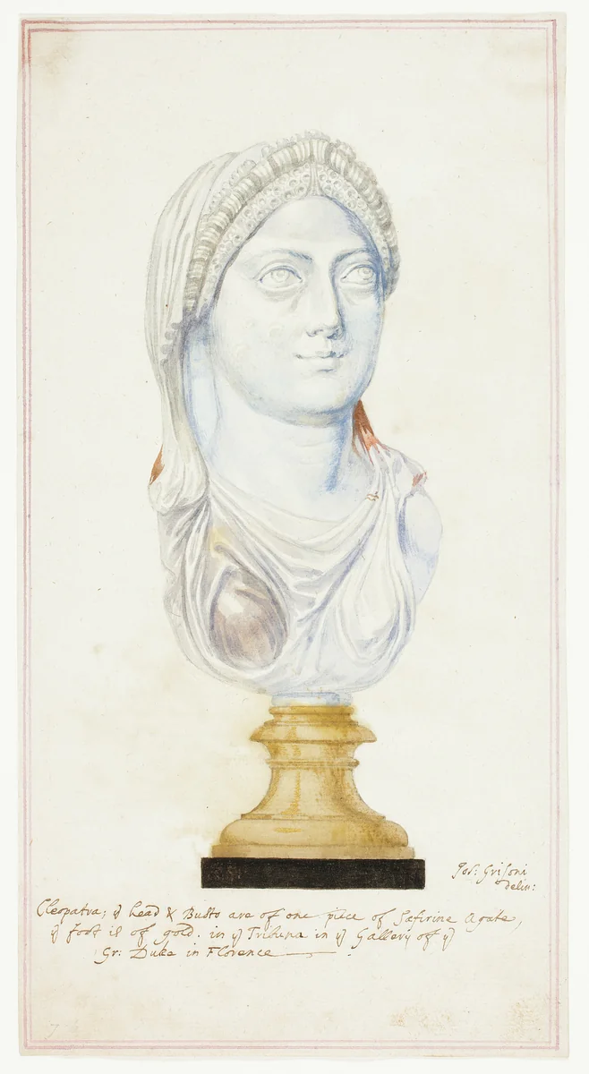 Agate Head of Cleopatra by Giuseppe Grisoni, painting, 1719-1769