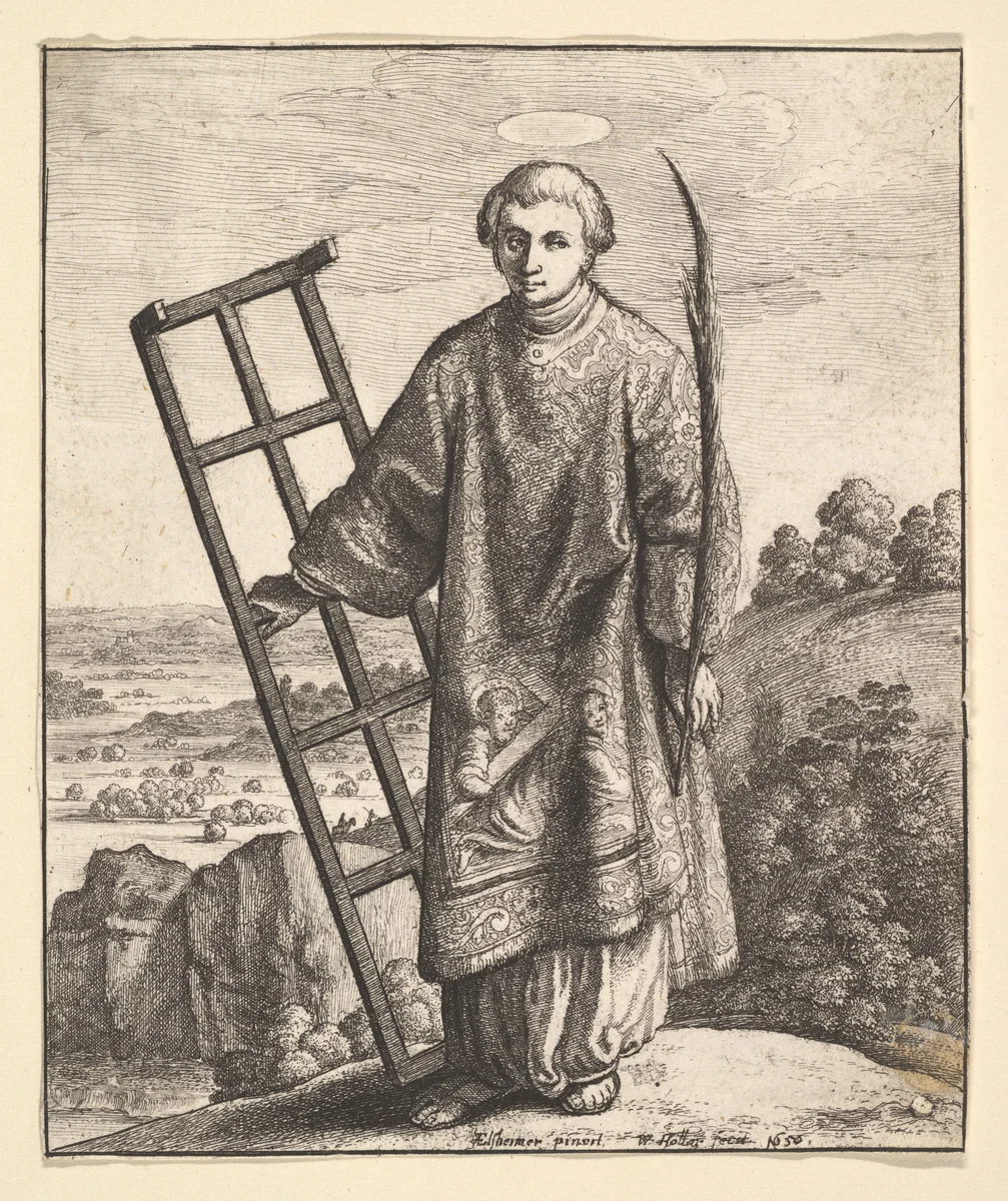 St. Lawrence by Wenceslaus Hollar, print, 1650