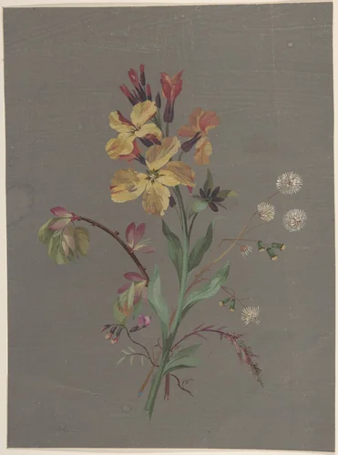 Floral Design by Antoine Berjon, drawing, 1815-1825