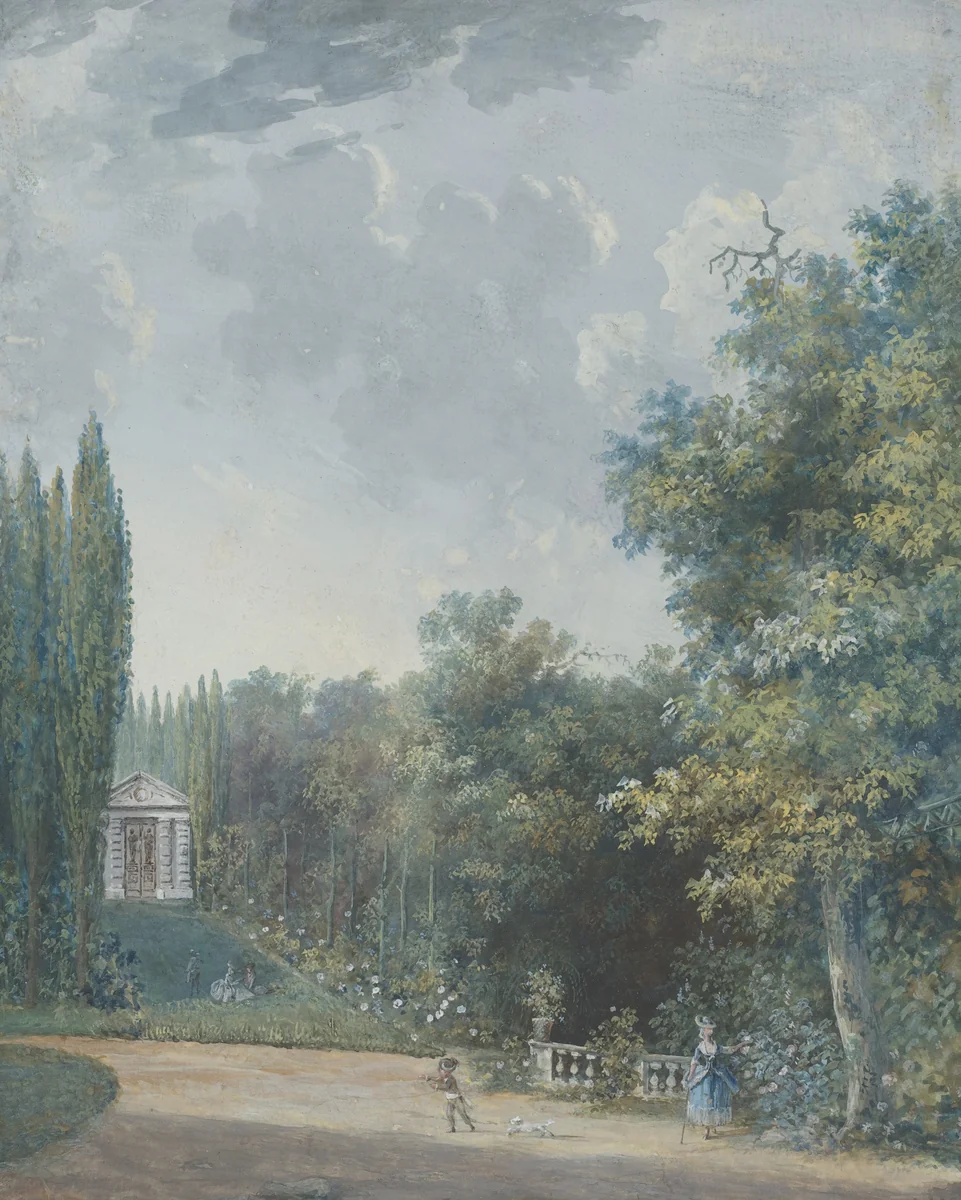 Park View by Louis Gabriel Moreau, drawing, 1740-1806