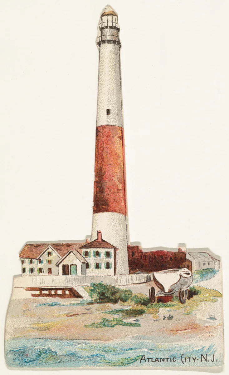 Atlantic City, New Jersey, from the Lighthouses series (N119) issued by Duke Sons & Co. to promote Honest Long Cut Tobacco by W. Duke, Sons & Co., print, 1889