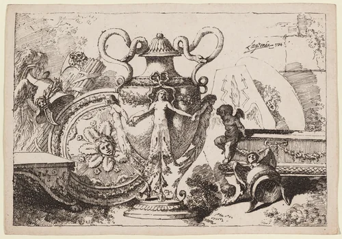 Composition with Antiquities by Jean Jacques Lagrenée, print, 1784