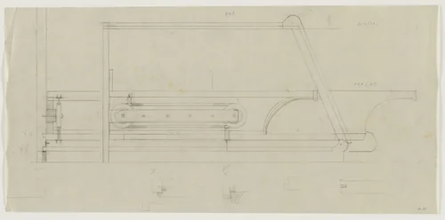 Design for Telefunken Record Player, Section by Lilly Reich, mies van der rohe archive, 1937
