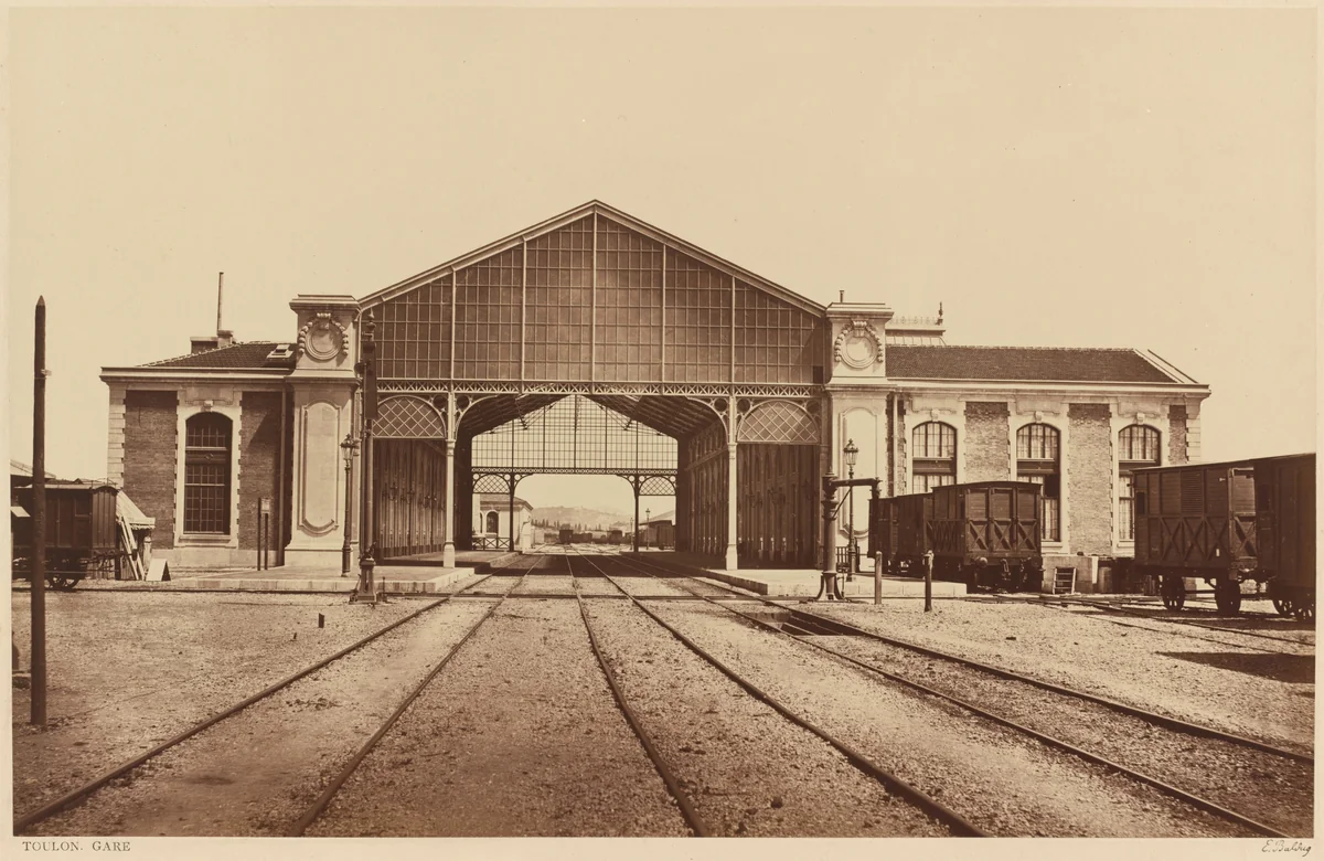 Toulon, Gare (Toulon, Train Station) by Édouard-Denis Baldus, photograph, 1861