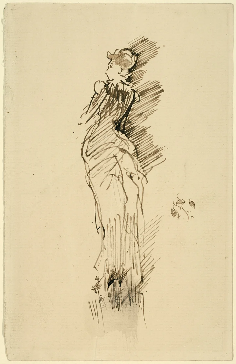 Portrait of Miss Maud Franklin by James McNeill Whistler, drawing, 1883-1888