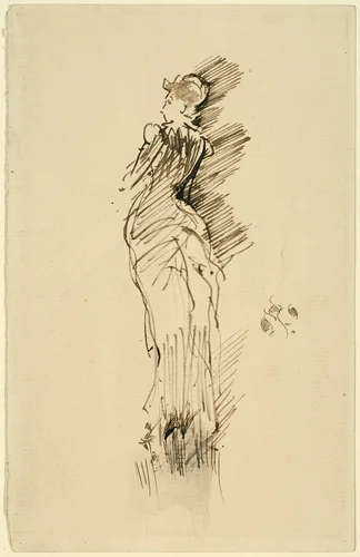 Portrait of Miss Maud Franklin by James McNeill Whistler, drawing, 1883-1888