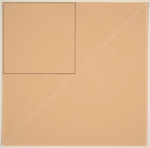 A Triangle and a Square within a Square by Robert Mangold, drawing, 1975