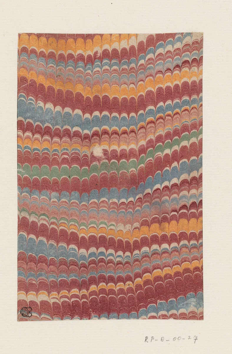 Kammarmer in rood, geel, blauw en groen by anonymous, other, 1700-1850