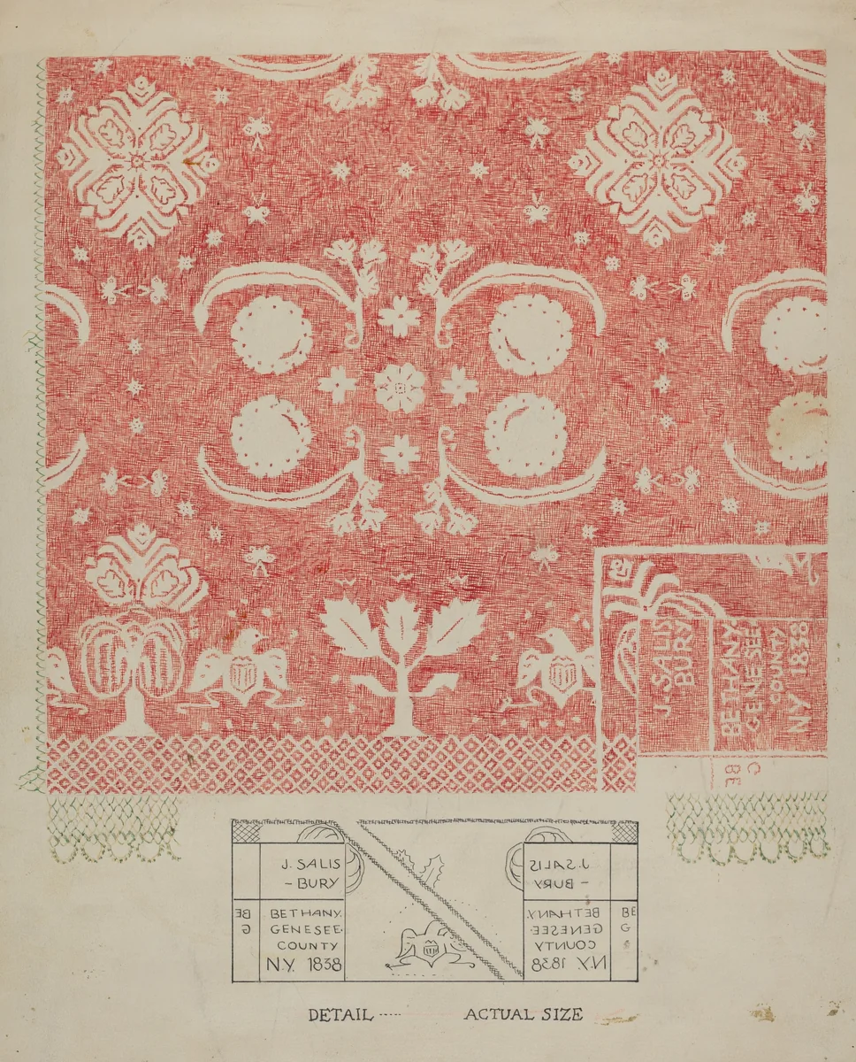 Hooked Rug by Lillian M. Mosseller, index of american design, 1936