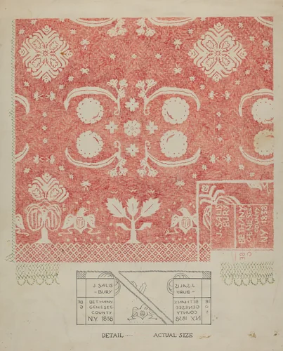 Hooked Rug by Lillian M. Mosseller, index of american design, 1936