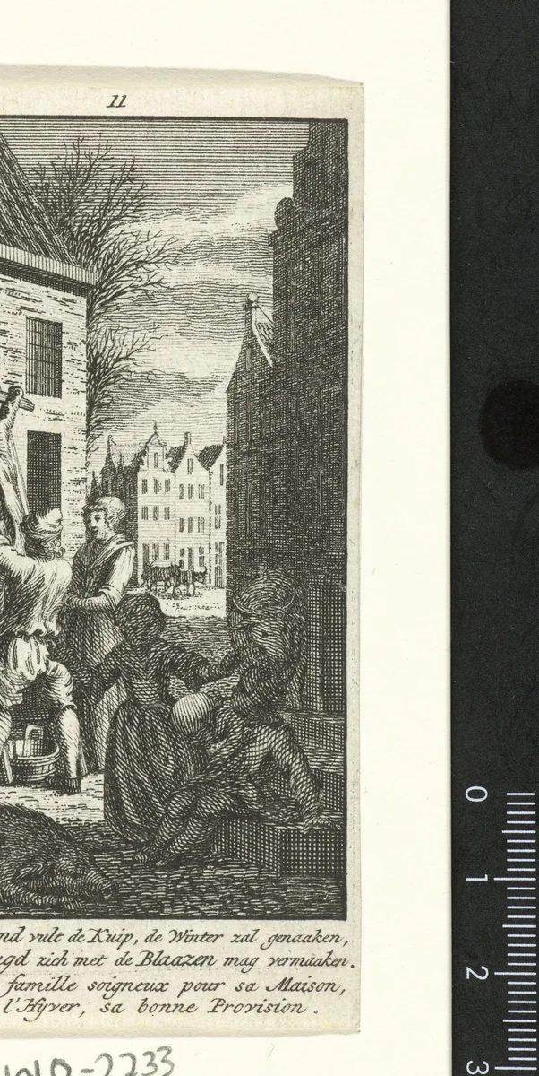 November: de slacht by Jan Caspar Philips, print, 1736-1775