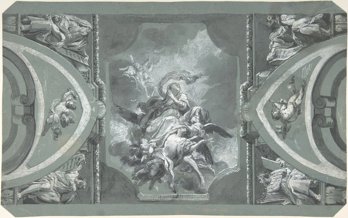 Study for the Decoration of a Vault by Carlo Alberto Baratta, drawing, 1754-1815